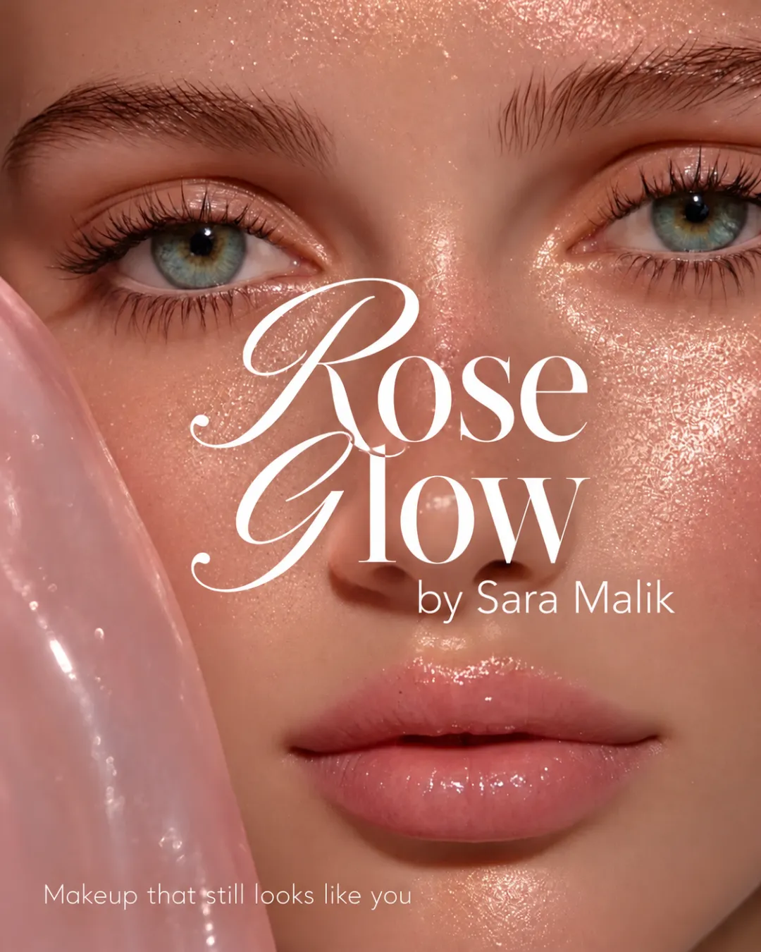 Rose glow makeup
