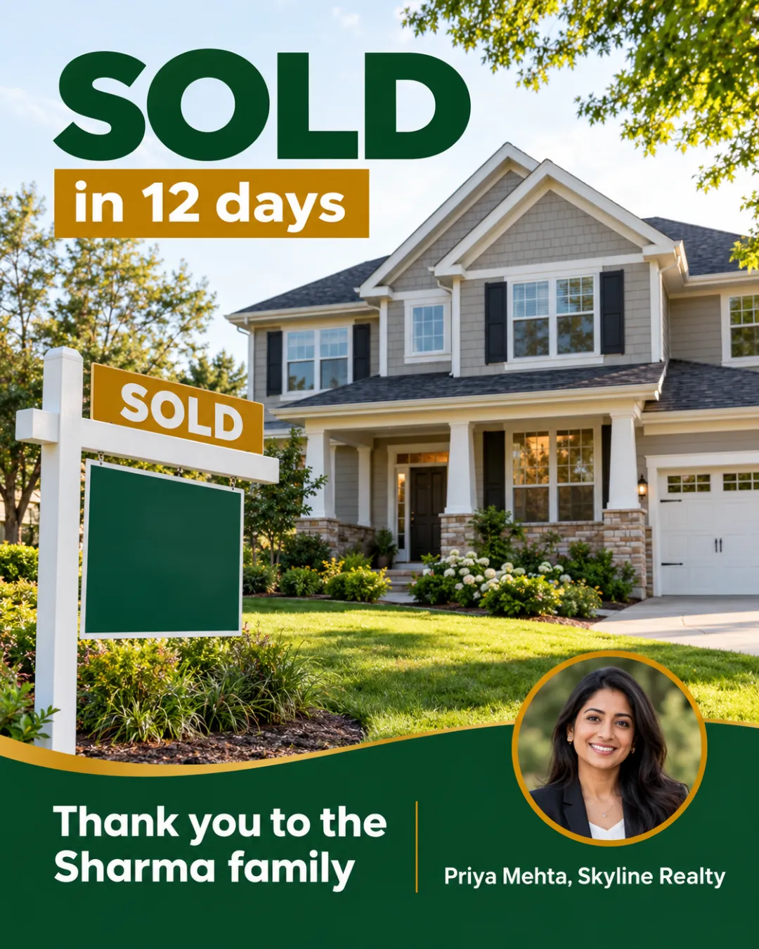 Sold in 12 days